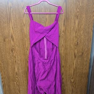 SHEIN Vibrant Purple High Low Dress